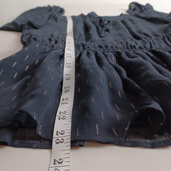 Forever New Metallic Corded Chiffon Blouse - Picture 15 of 16